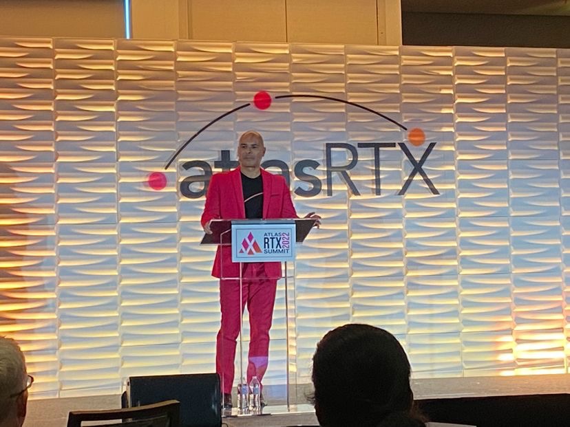 Bassam Salem speaking at the AtlasRTX Summit in 2022