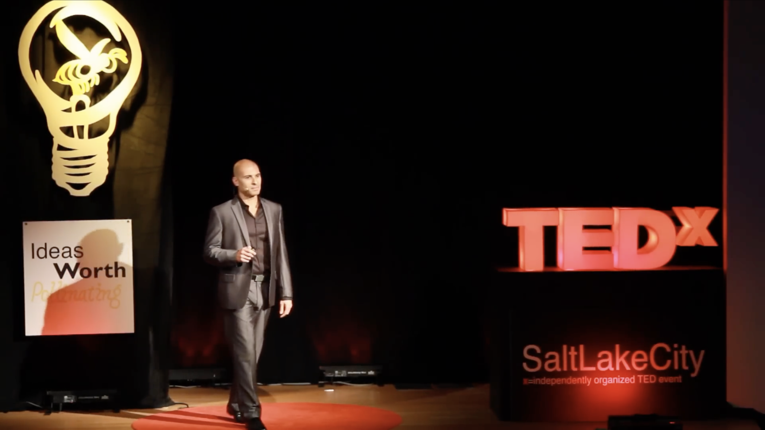 Bassam Salem on stage at TEDxSaltLakeCity